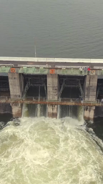 Vertical Aerial View of Kaliyasot Dam and Reservoir Bhopal Madhya Pradesh India
