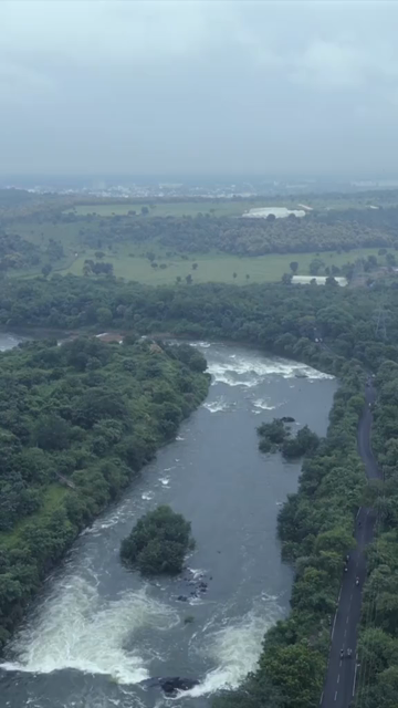 Vertical Aerial View of Kaliyasot Dam and Reservoir Bhopal Madhya Pradesh India