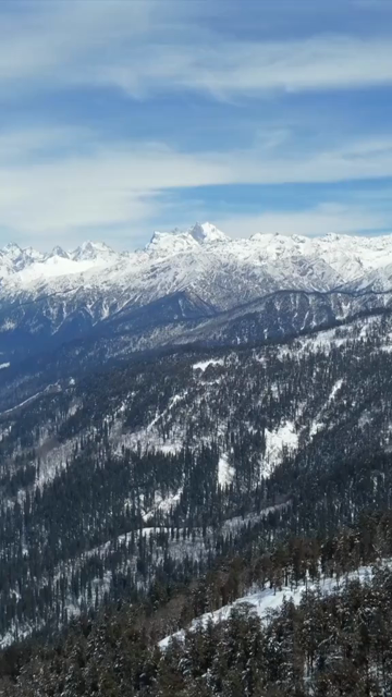 Vertical Aerial View of Kedarkantha Trek Snow Camp and Himalayan Mountains Uttarakhand