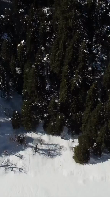 Vertical Aerial View of Kedarkantha Trek Snow Camp and Himalayan Mountains Uttarakhand