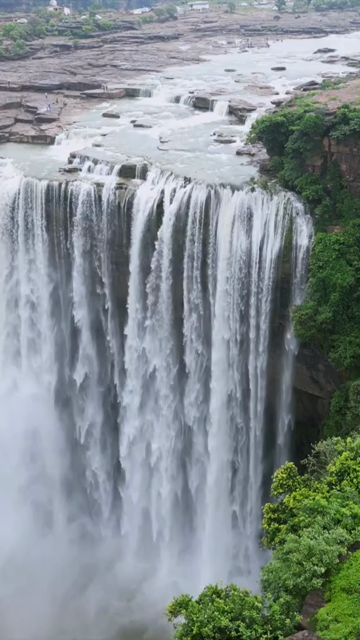 Vertical Aerial View of Keoti Waterfall Rewa Madhya Pradesh India
