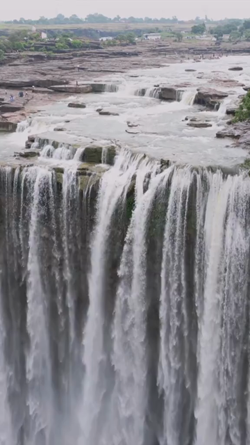 Vertical Aerial View of Keoti Waterfall Rewa Madhya Pradesh India
