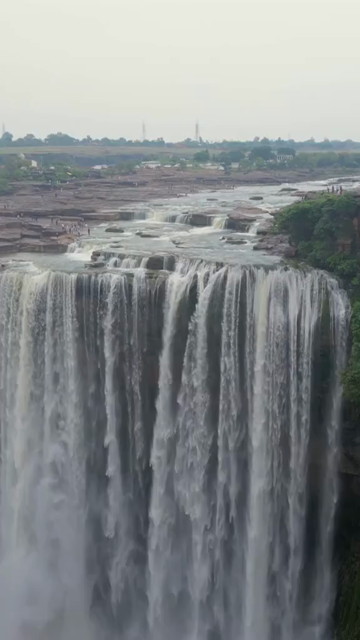 Vertical Aerial View of Keoti Waterfall Rewa Madhya Pradesh India