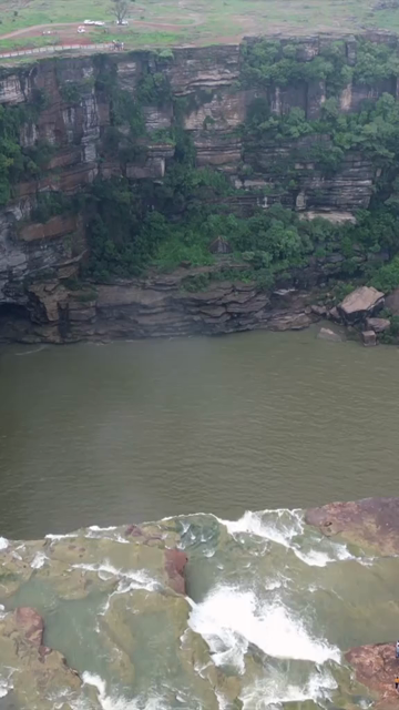 Vertical Aerial View of Keoti Waterfall Rewa Madhya Pradesh India