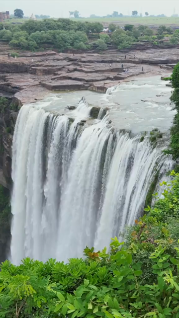 Vertical Aerial View of Keoti Waterfall Rewa Madhya Pradesh India