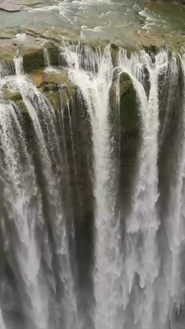 Vertical Aerial View of Keoti Waterfall Rewa Madhya Pradesh India