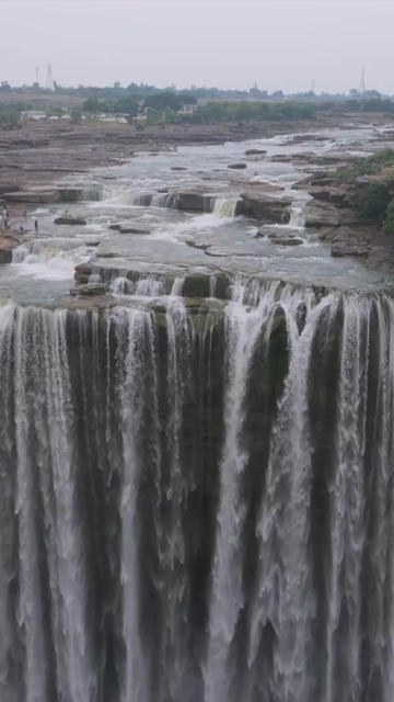 Vertical Aerial View of Keoti Waterfall Rewa Madhya Pradesh India