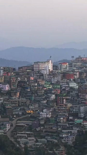 Vertical Aerial View of Kohima City Nagaland India