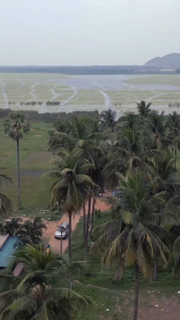 Vertical Aerial View of Kondakarla Ava Lake Visakhapatnam Andhra Pradesh