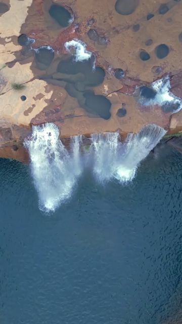 Vertical Aerial View of Krang Suri Waterfall, West Jaintia Hills, Meghalaya