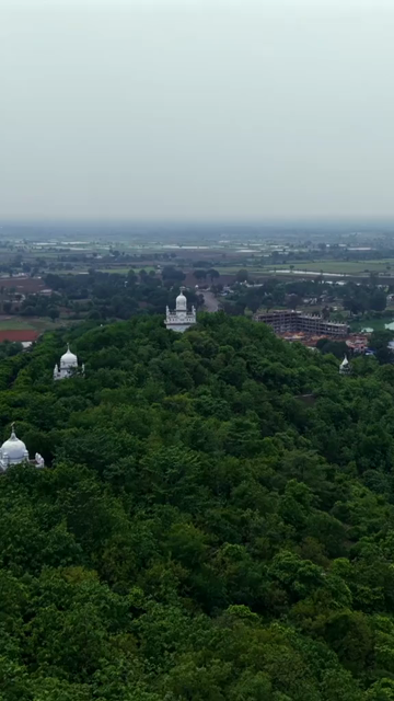 Vertical Aerial View of Kundalpur Jain Temple Complex in Madhya Pradesh