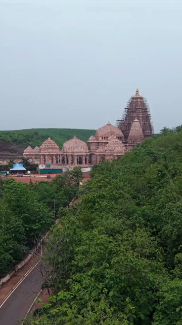 Vertical Aerial View of Kundalpur Jain Temple Complex in Madhya Pradesh