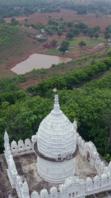 Vertical Aerial View of Kundalpur Jain Temple Complex in Madhya Pradesh
