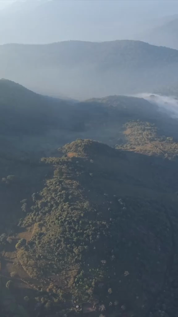 Vertical Aerial View of Lambasingi Viewpoint, Andhra Pradesh, India