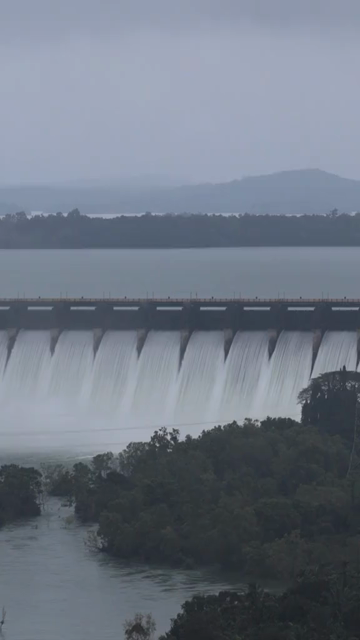 Vertical Aerial View of Linganamakki Dam Karnataka India