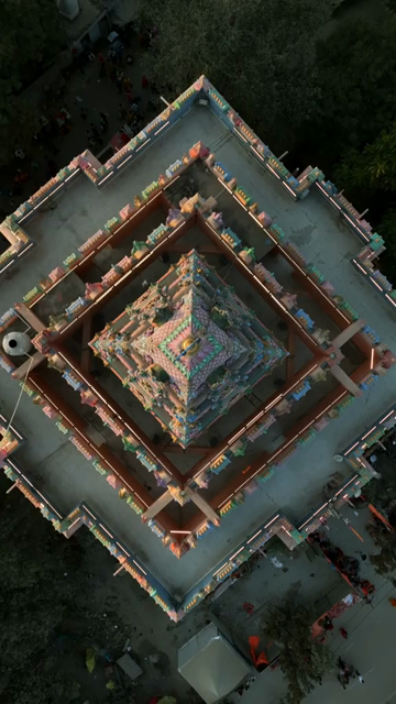 Vertical Aerial View of Maha Kumbh Mela 2025 in Prayagraj, India