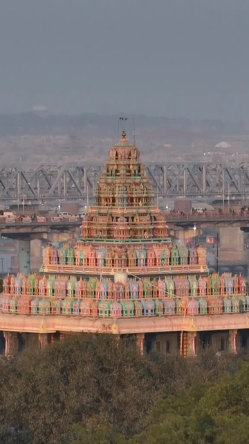 Vertical Aerial View of Maha Kumbh Mela 2025 in Prayagraj, India