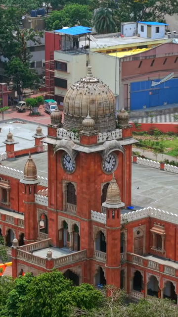 Vertical Aerial View of Mahatma Gandhi Hall Indore Madhya Pradesh India