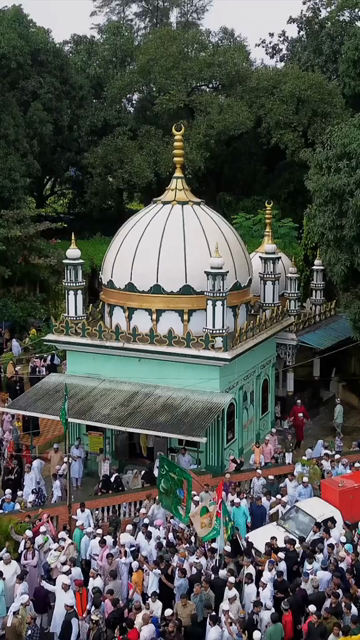 Vertical Aerial View of Milad-un-Nabi Procession Near Khopoli Dargah, Maharashtra