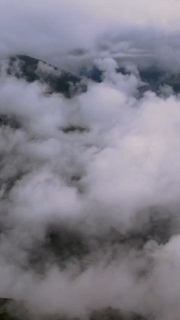 Vertical Aerial View of Misty Forest Landscape at Mandala Top Arunachal Pradesh India