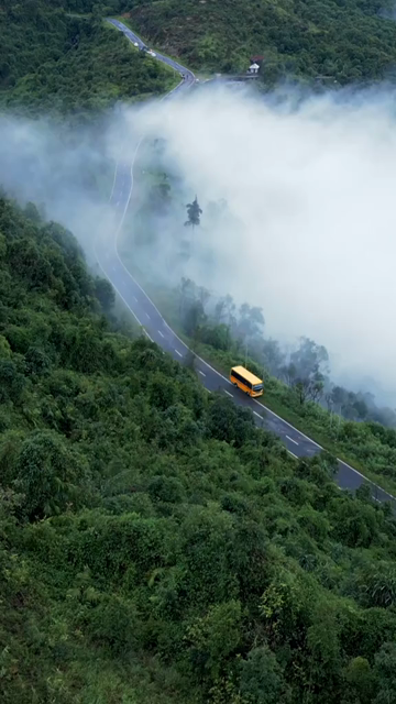 Vertical Aerial View of Monsoon Clouds Over Meghalaya, India