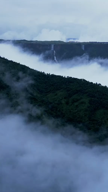 Vertical Aerial View of Monsoon Clouds Over Meghalaya, India
