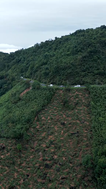 Vertical Aerial View of Monsoon Clouds Over Meghalaya, India