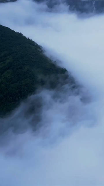 Vertical Aerial View of Monsoon Clouds Over Meghalaya, India