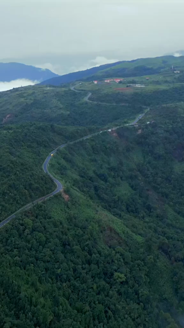 Vertical Aerial View of Monsoon Clouds Over Meghalaya, India
