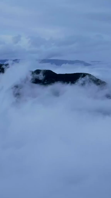 Vertical Aerial View of Monsoon Clouds Over Meghalaya, India