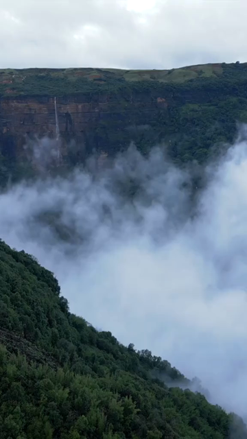 Vertical Aerial View of Monsoon Clouds Over Meghalaya, India