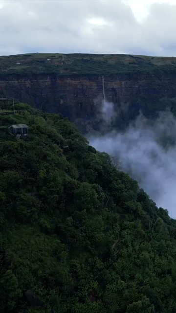 Vertical Aerial View of Monsoon Clouds Over Meghalaya, India