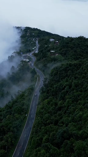 Vertical Aerial View of Monsoon Clouds Over Meghalaya, India