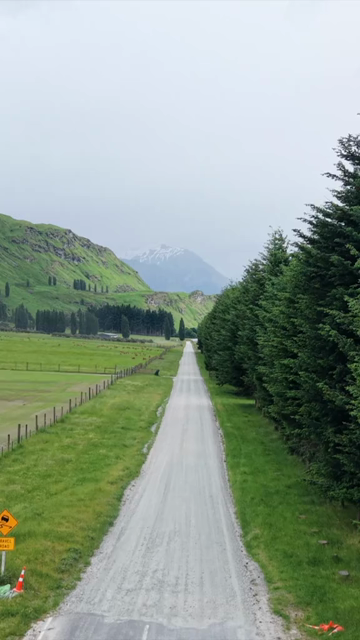 Vertical Aerial View of Mount Aspiring Road Near Wanaka in New Zealand