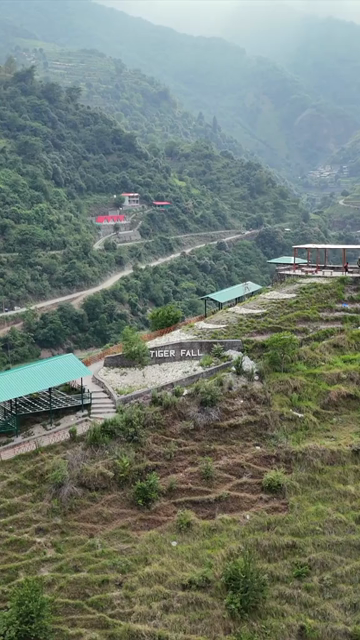 Vertical Aerial View of Mountain Landscape in Chakrata Uttarakhand India