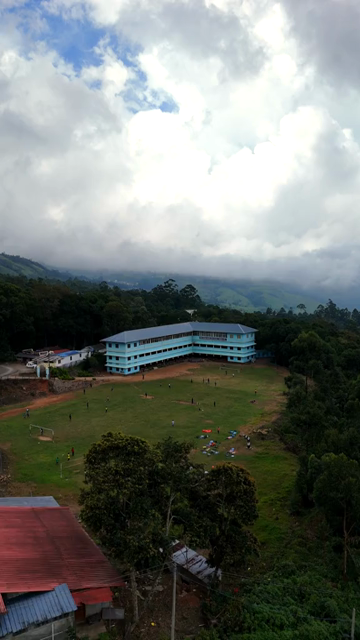 Vertical Aerial View of Scenic Mountain Resort in Kerala