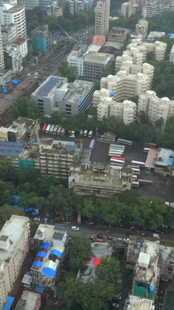 Vertical Aerial View of Mumbai Cityscape and Dense Urban Skyline Maharashtra