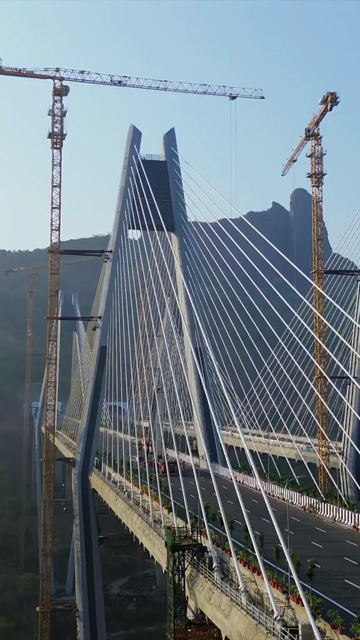 Vertical Aerial View of Mumbai–Pune Expressway Missing Link Cable-Stayed Bridge