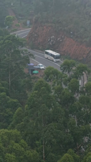 Vertical Aerial View of Scenic Mountain Roads and Tea Plantations in Munnar Kerala India