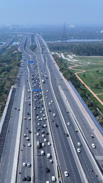Vertical Aerial View of NH24 Highway in Delhi NCR India