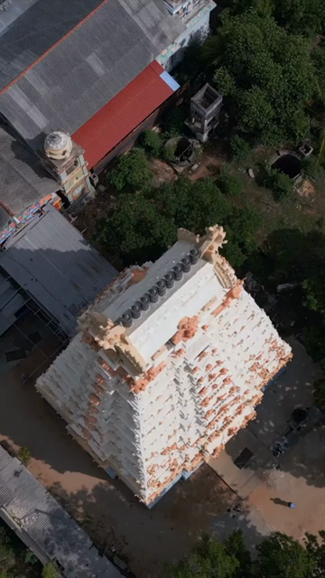 Vertical Aerial View of Naguleswaram Temple Keerimalai Jaffna Sri Lanka