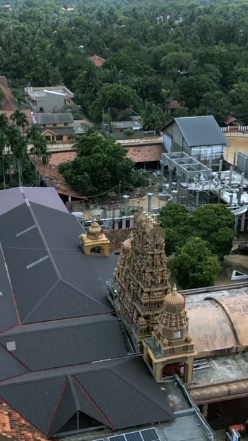 Vertical Aerial View of Nallur Kandaswamy Kovil Temple Jaffna Sri Lanka