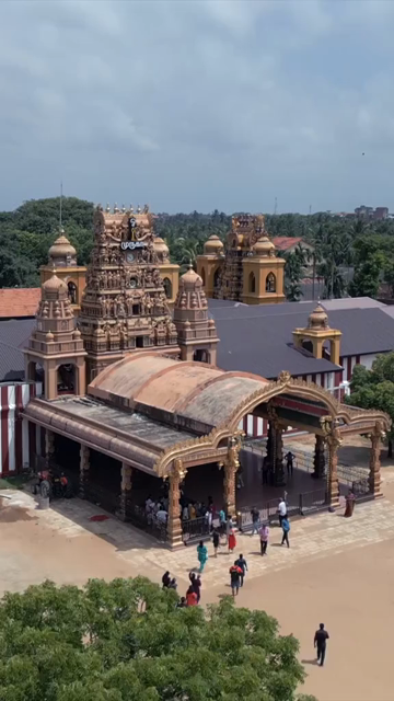 Vertical Aerial View of Nallur Kandaswamy Kovil Temple Jaffna Sri Lanka