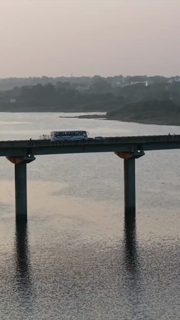 Vertical Aerial View of Narmada River and Bridge Jabalpur, Madhya Pradesh
