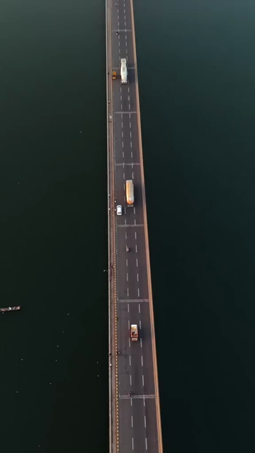 Vertical Aerial View of Narmada River and Bridge Jabalpur, Madhya Pradesh