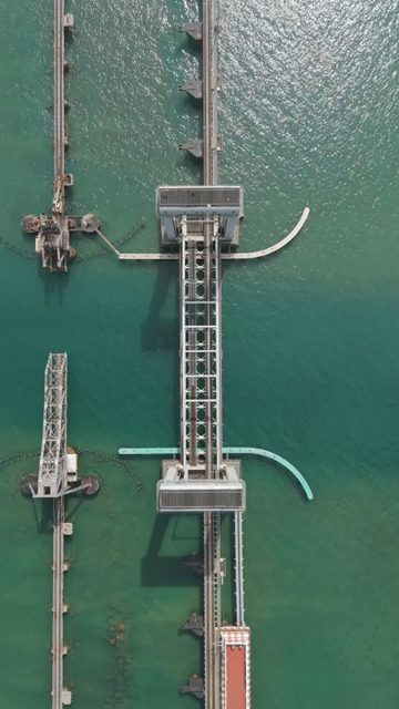 Vertical Aerial View of Pamban Bridge Rameswaram Tamil Nadu India