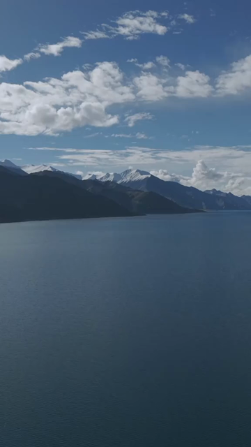 Vertical Aerial View of Pangong Lake, Ladakh, India