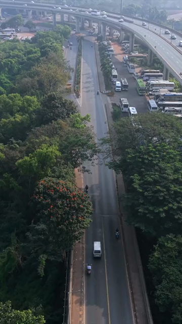 Vertical Aerial View of Patto Centre and Mangrove Wetlands Panaji Goa India