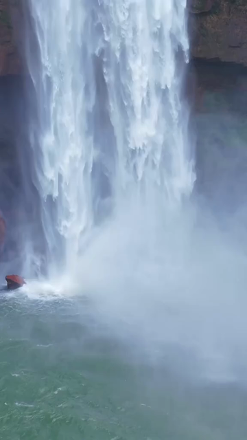 Vertical Aerial View of Phe Phe Falls and Lush Jaintia Hills Meghalaya