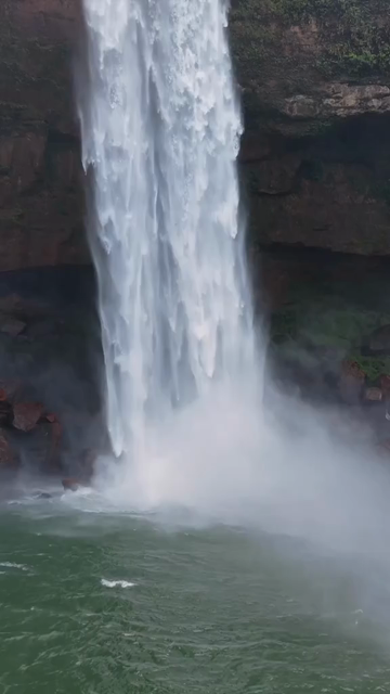 Vertical Aerial View of Phe Phe Falls and Lush Jaintia Hills Meghalaya